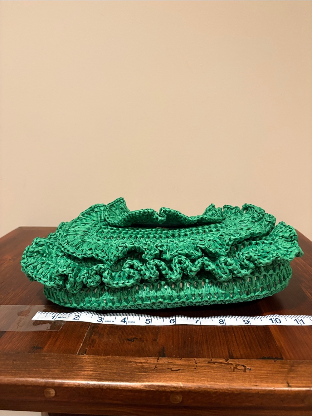 NWT Boston Proper Raffia Ruffle Detail Purse - Picture 6 of 11